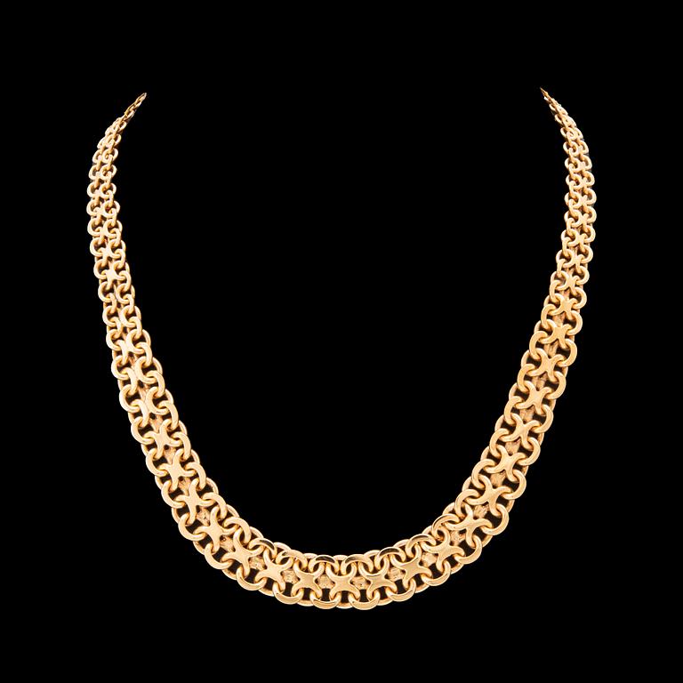 Halsband x-länk 18K guld.