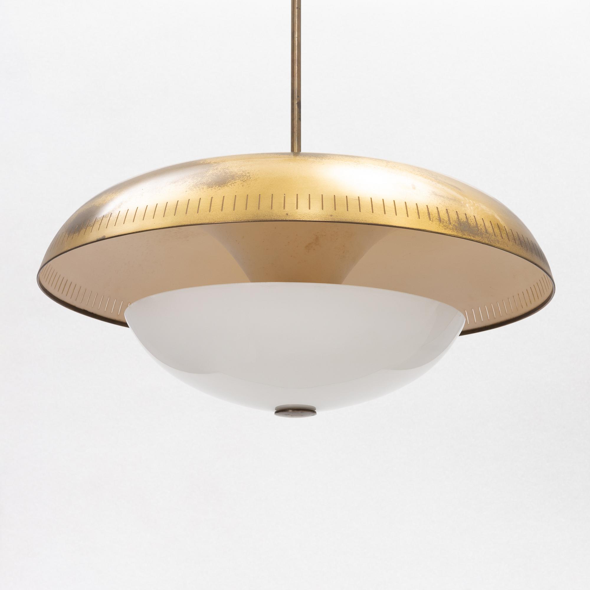 Harald Notini, a Swedish Modern model 11405 ceiling light from Böhlmarks, 1930's/40's.