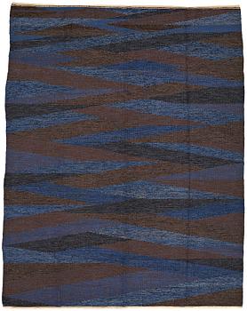 221. Elsa Gullberg, MATTO, "Fjärden", flat weave, ca 274,5 x 211 cm, designed by Elsa Gullberg around 1950.