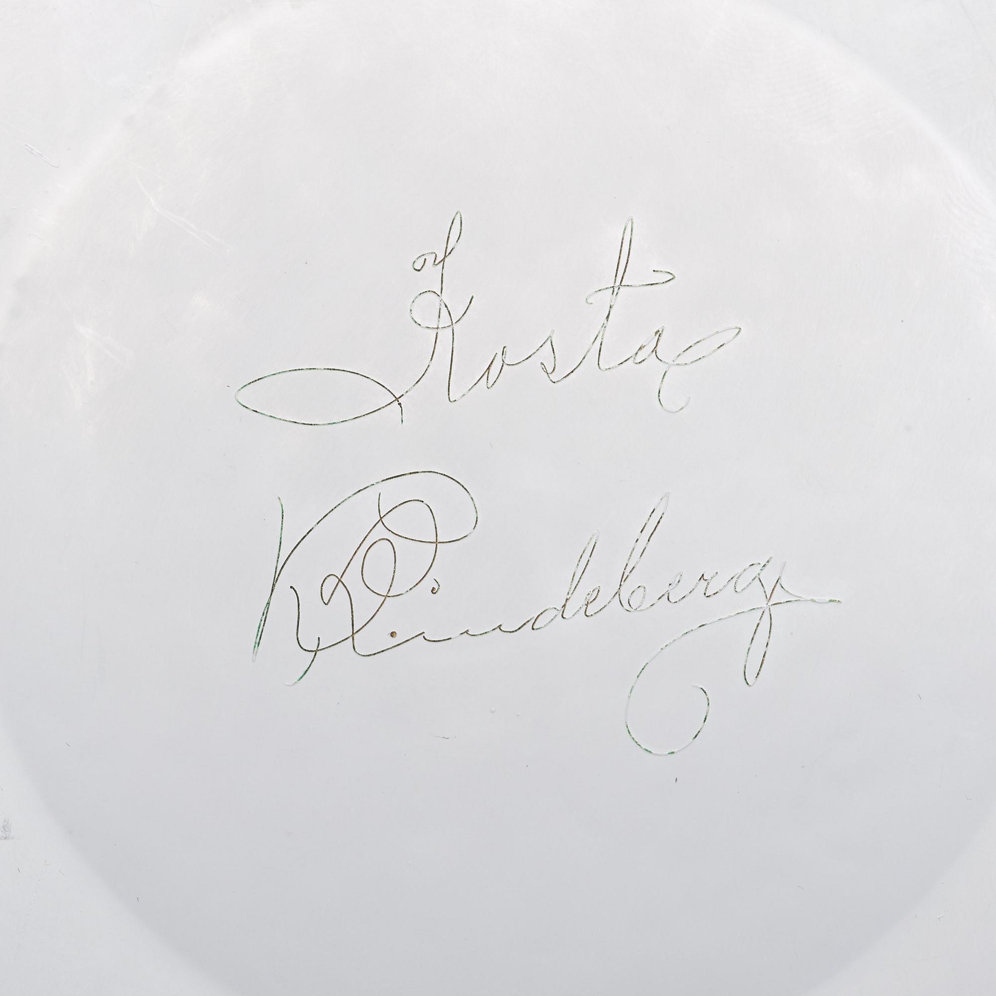Karl Lindeberg, an Art Nouveau cameo glass bowl, Kosta.