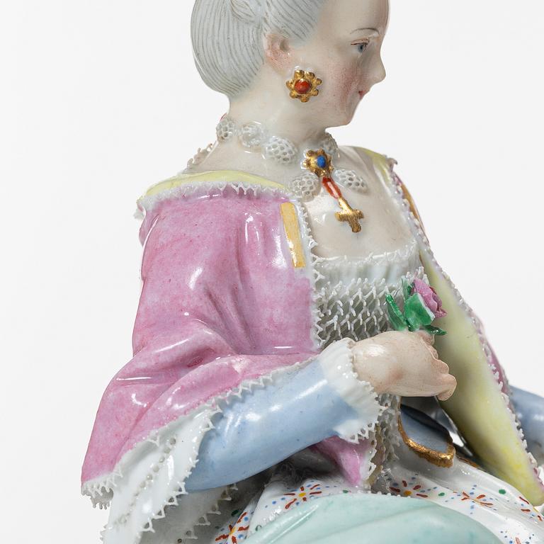 Two porcelain figurines, including one after Michel Victor Acier, Meissen, Germany, 19th century/around 1900.