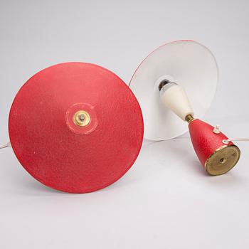 BORDSLAMPOR, ETT PAR, Valinte, 1950-tal. Stämpelmärkta.