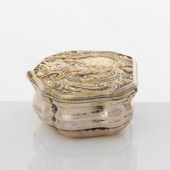 A Swedish Rococo parcel-gilt silver snuff-box, mark of Johan Lorenz Starin, Stockholm 1756.