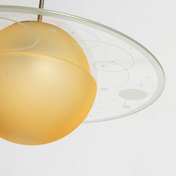 Ceiling lamp, so-called "Saturn lamp", circa 1930s/1940s.
