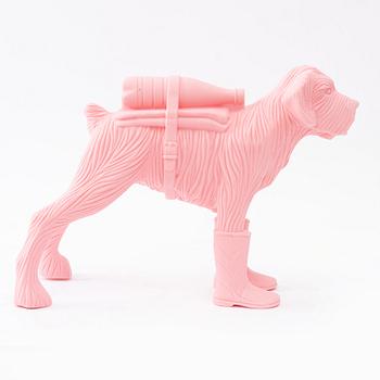 William Sweetlove, "Cloned Schnauzer with water bottle". (Pink).