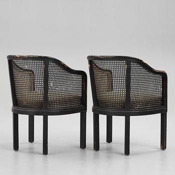 OTTO SCHULZ, a pair of armchairs for Boet, Sweden 1930's.
