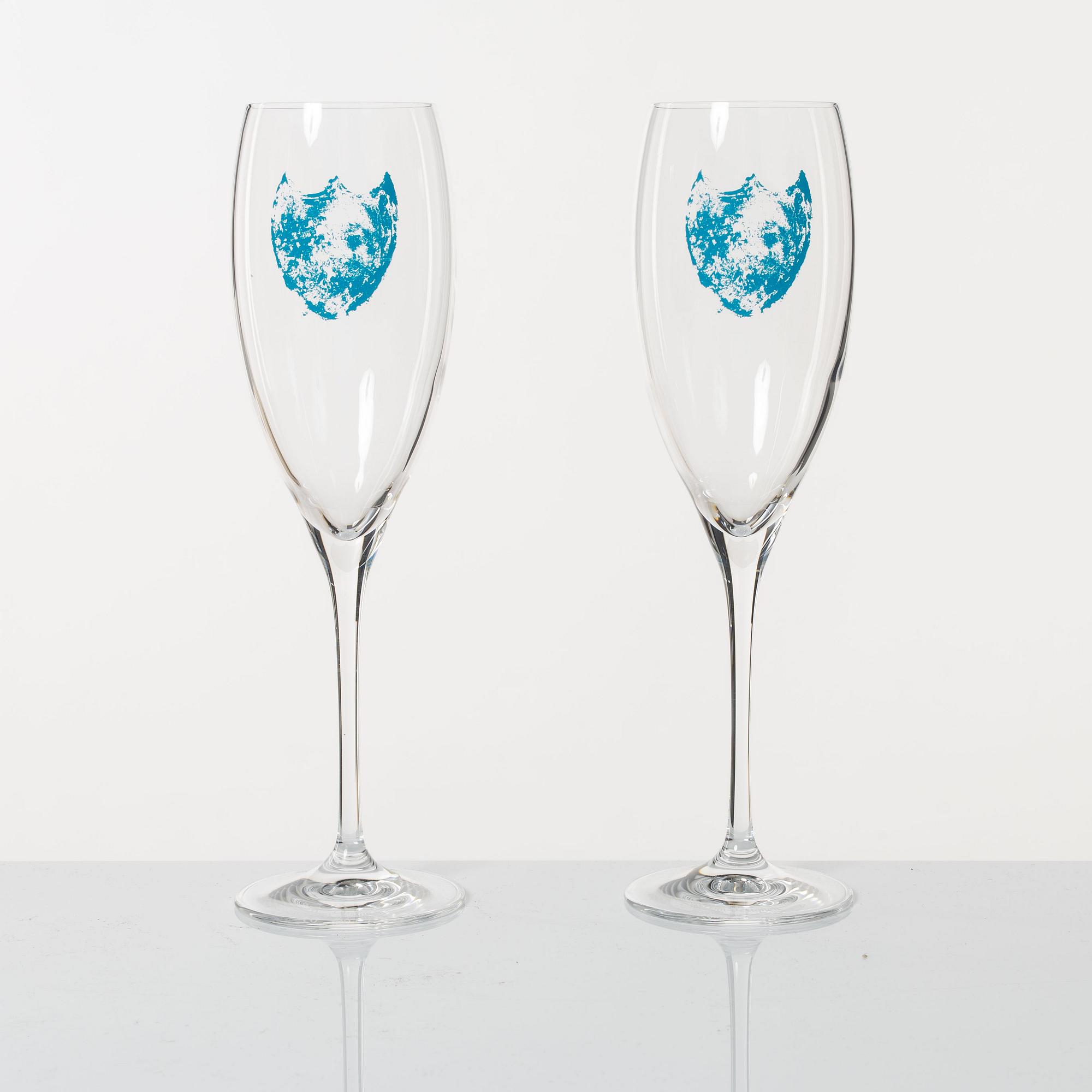 Dom Perignon, Champagneglas, 8 st, Andy Warhol Tribute Collection.