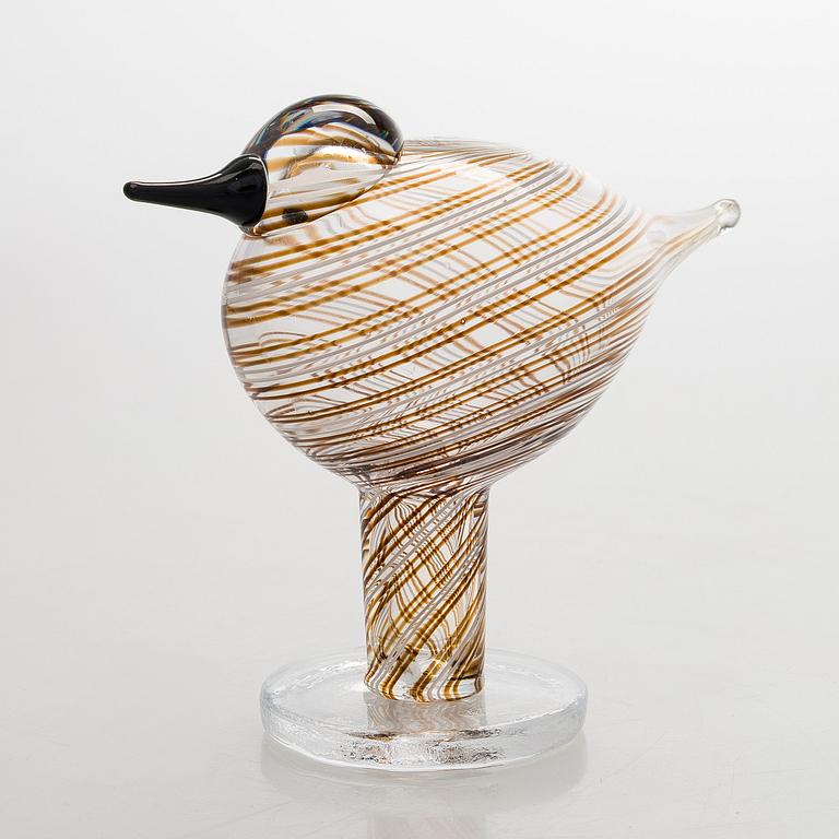 Oiva Toikka, glasfågel, "Plover", signerad O. Toikka Nuutajärvi.