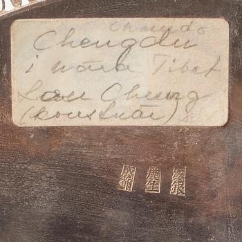 Korgar, två stycken, silver. Kina, Qingdynastin, 1800-tal.