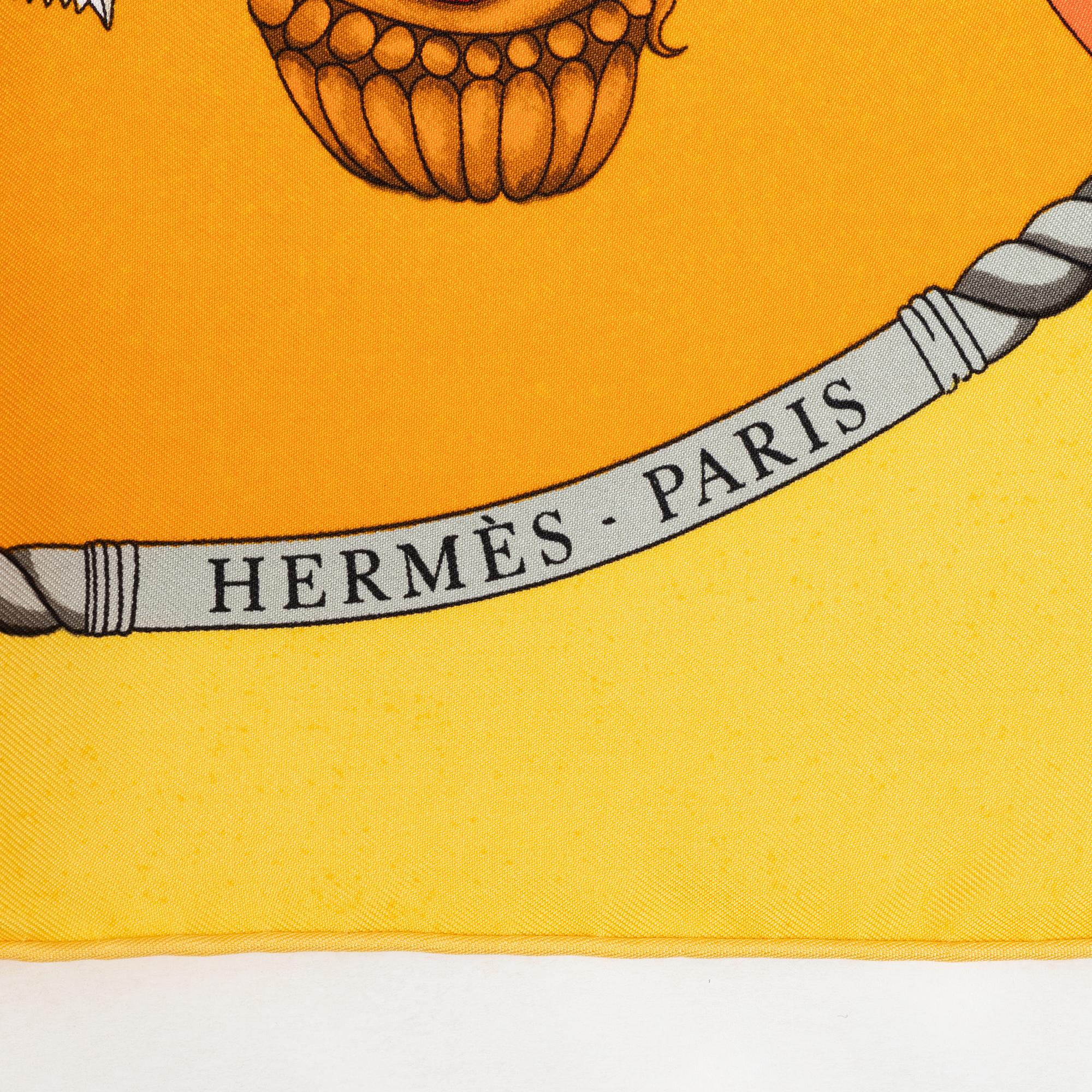 Hermès, scarf, "Les Folies Du Ciel".