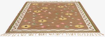 Anna-Greta Sjöqvist, a carpet, 'Blomsteräng', flat weave, ac. 351 x 241 cm, signed AGS.