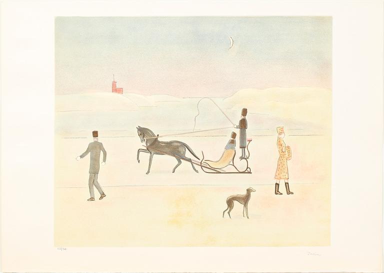 EINAR JOLIN, portfölj med 10 färglitografier, sign och numr 112/360.