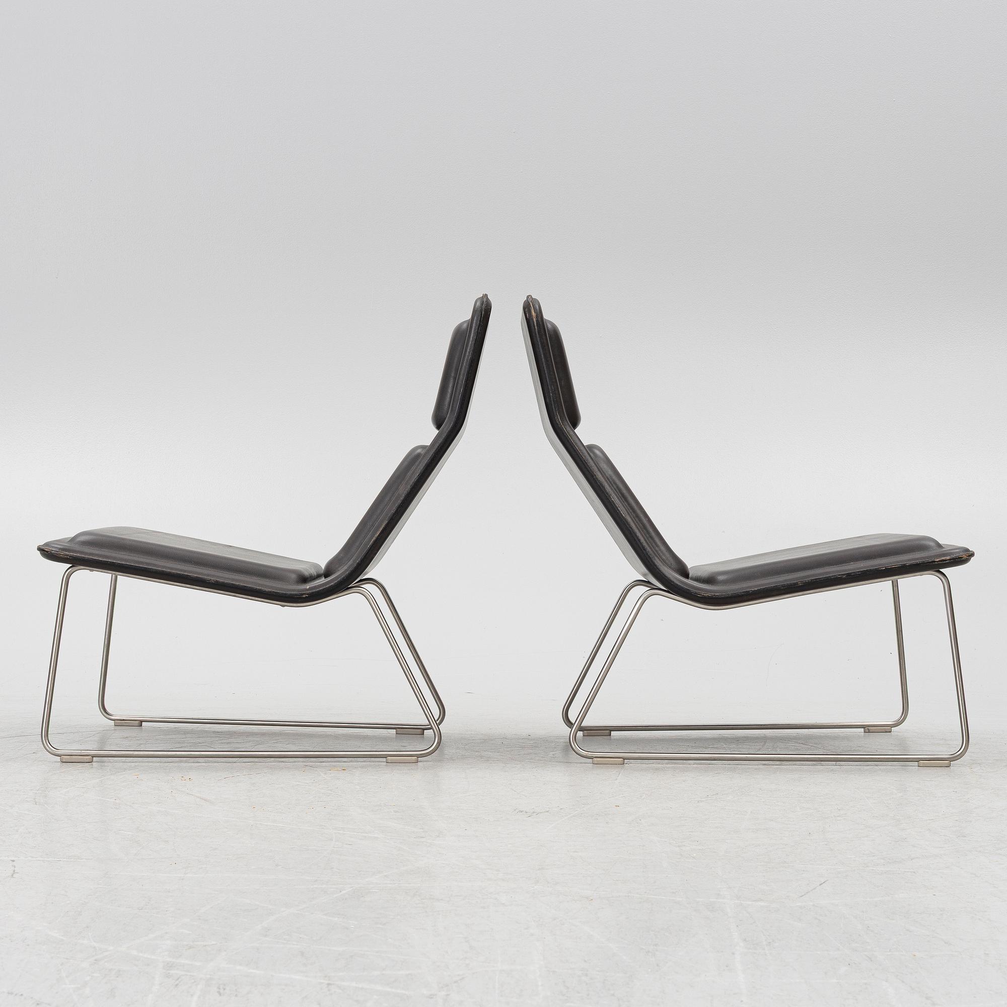Jasper Morrison, armchairs, a pair, "Low and Pad", Cappelini, Italy,