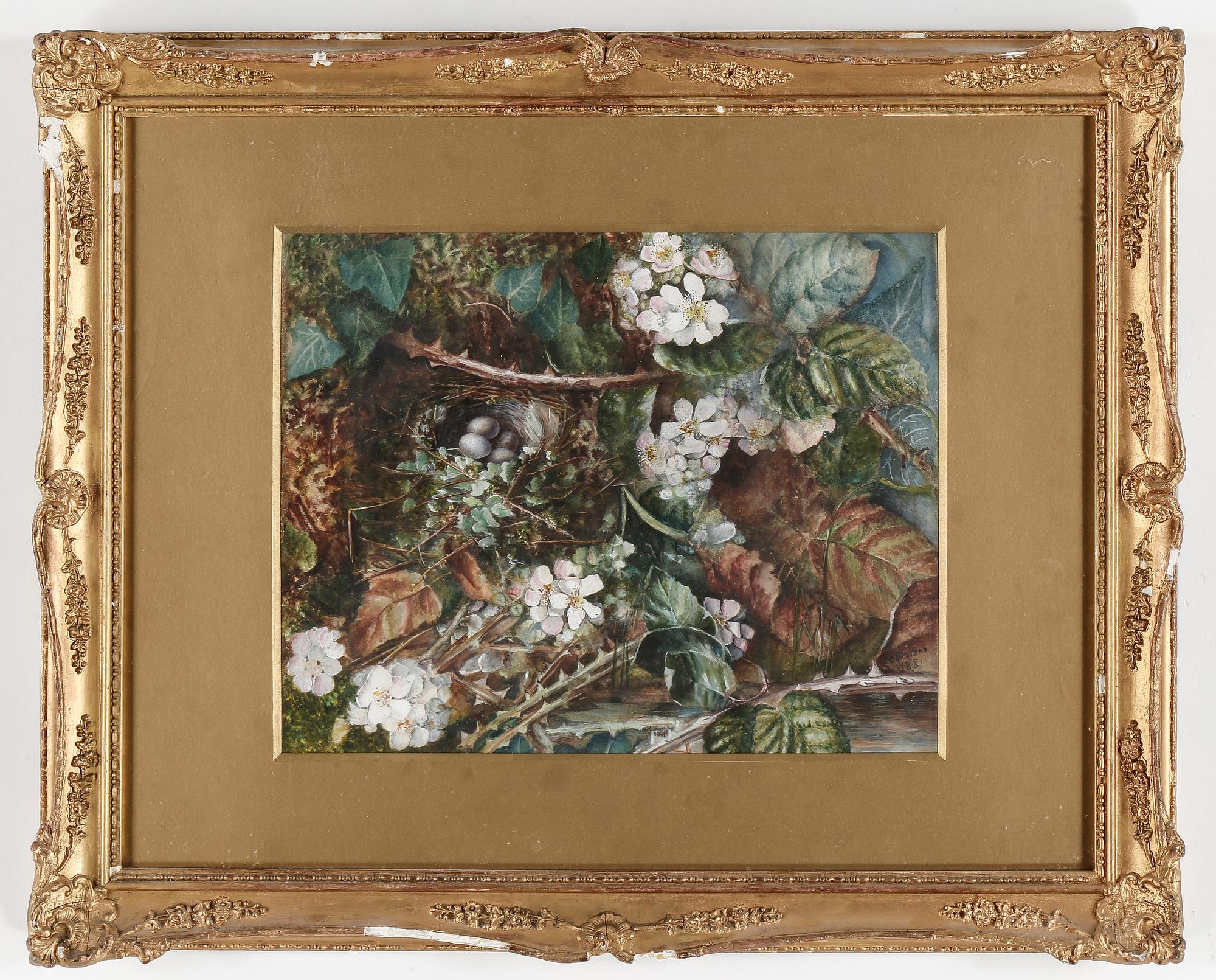 OKÄND KONSTNÄR, akvarell, otydligt signerad Beatson?, daterad 1881.