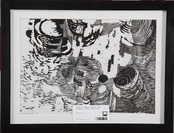 VON SCHANTZ, PHILIP. Träsnitt, sign o dat -59.