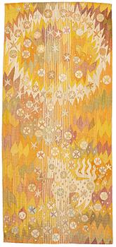 208. Barbro Nilsson, A TAPESTRY, "Solen", a tapestry variant, ca 242 x 110 cm, signed AB MMF BN.