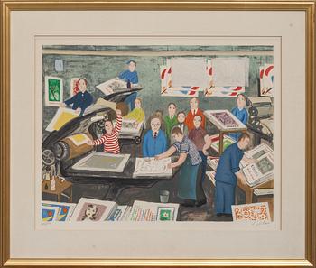 LENNART JIRLOW, färglitografi. Signerad och numrerad 203/310.