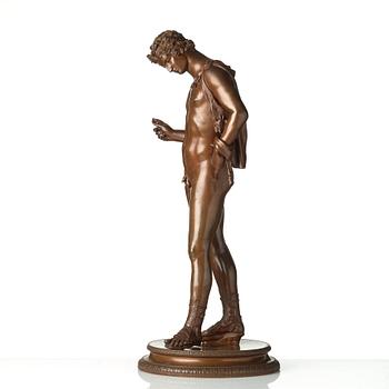 SABATINO DE ANGELIS, attributed to. Sculpture, bronze. Height 61.5 cm. Signed with a stamp Sabatino et fils.