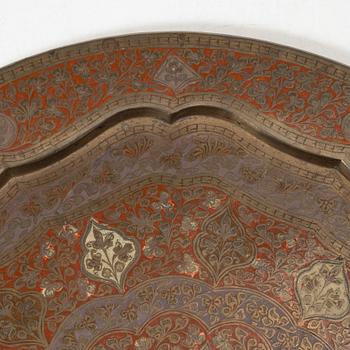 Fat, silver and enamelled copper, Kashmir, north India, circa 1900.