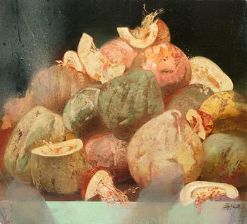 348. Zoia Frolova, Still life with pumpkins.