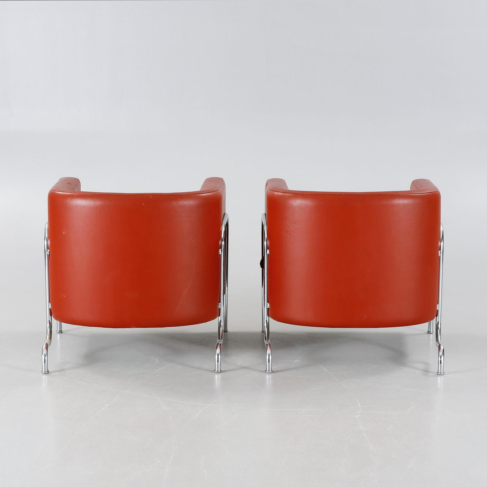 A pair of chairs, "GA-2", Erik Gunnar Asplund, Källemo, from the latter half of the 20th century.