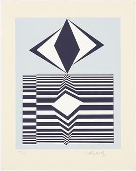 Victor Vasarely, "I ON" Portfölj med 7 serigrafier.