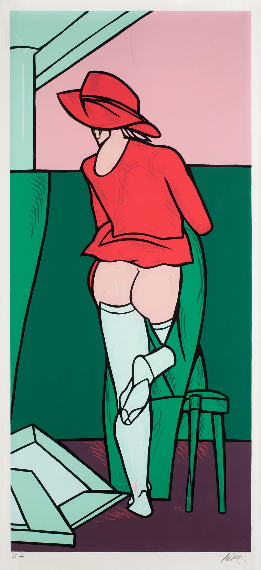 VALERIO ADAMI, färgseriegrafi. Sign och numr 47/140.