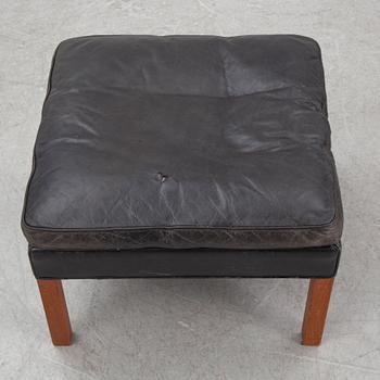 Børge Mogensen, a model 2207 armchair with ottoman, Fredericia Stolefabrik, Denmark, second half of the 20th century.