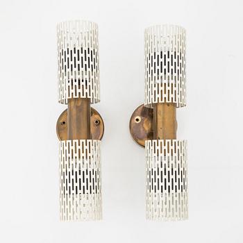 Harald Notini, vägglampor, ett par, modell 11262, Böhlmarks, 1940/1950-tal.