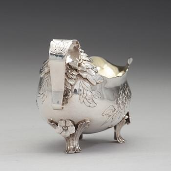 Lars Boye, gräddsnäcka, silver, Stockholm 1776, rokoko.