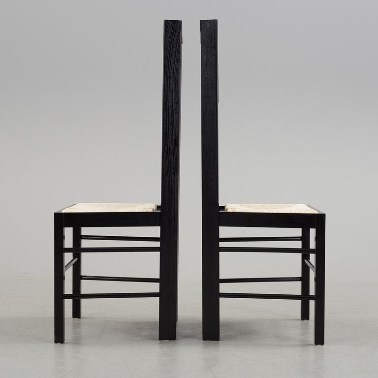 CHARLES RENNIE MACKINTOSH, stol, "Willow 2", Cassina, formgiven 1904, 1970-tal.