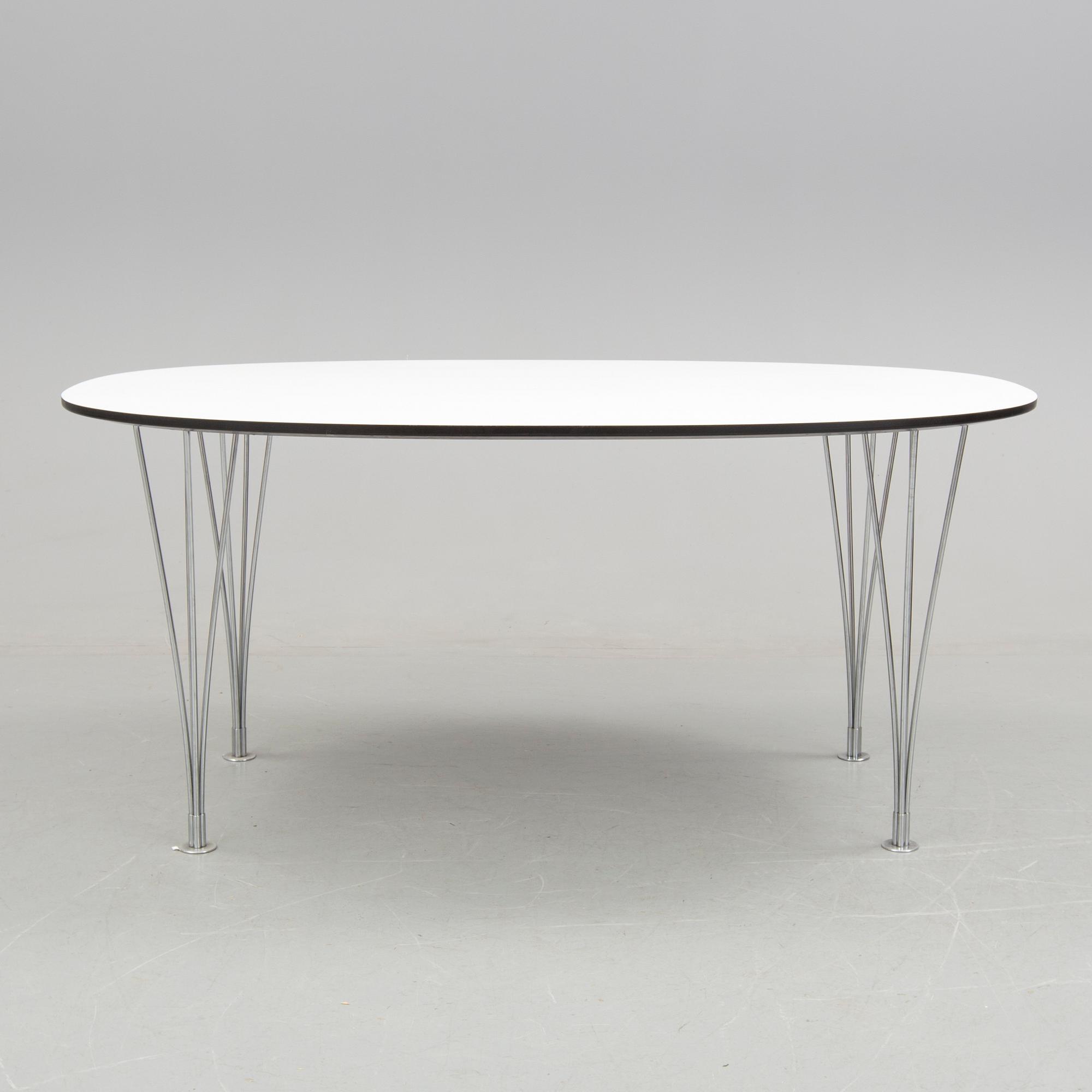 BRUNO MATHSSON, Bord, "Superellips", Bruno Mathsson och Piet Hein, Värnamo, 1900-talets andra hälft.