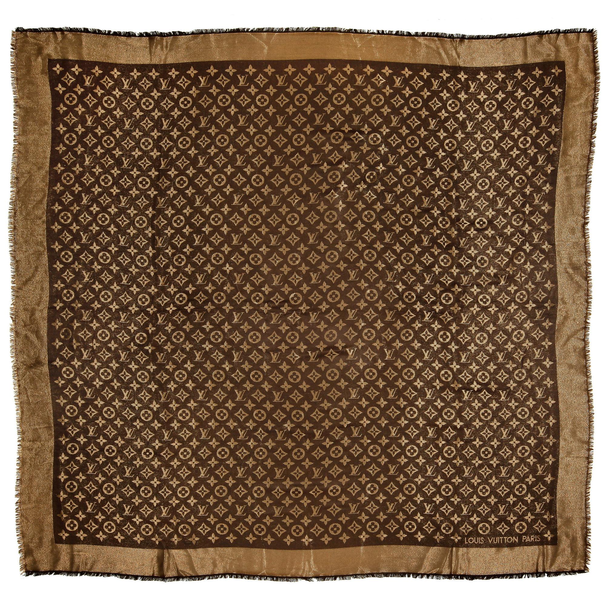 LOUIS VUITTON, wool and silk shawl.