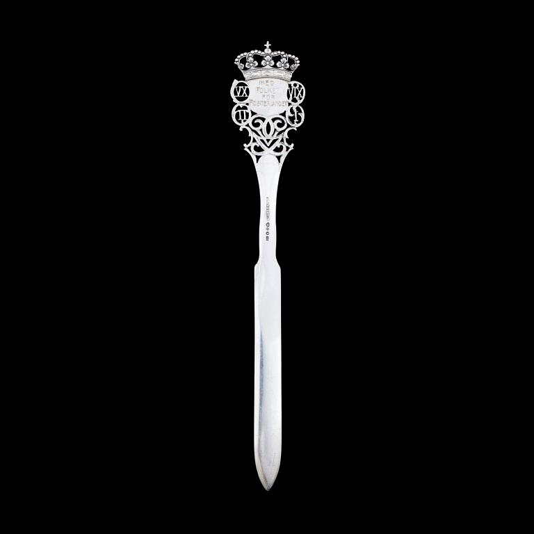 BREVKNIV, silver, K. Anderson, Stockholm, 1914. Totalvikt 38 g.