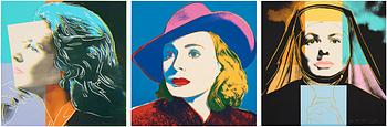 Andy Warhol, "Three portraits of Ingrid Bergman by Andy Warhol".