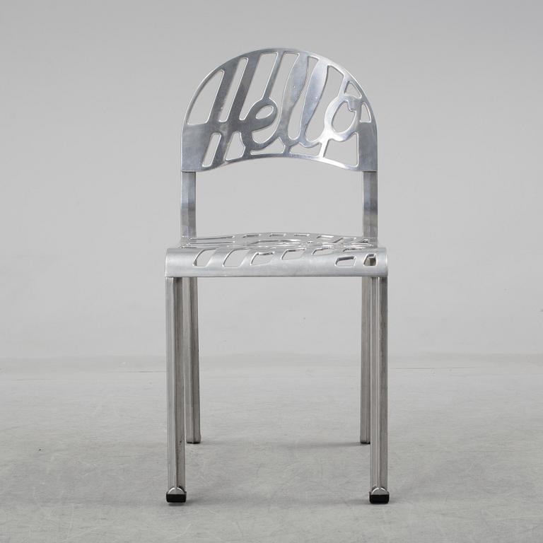 JEREMY HARVEY, an aluminium 'Hello There' Chair from Artifort.