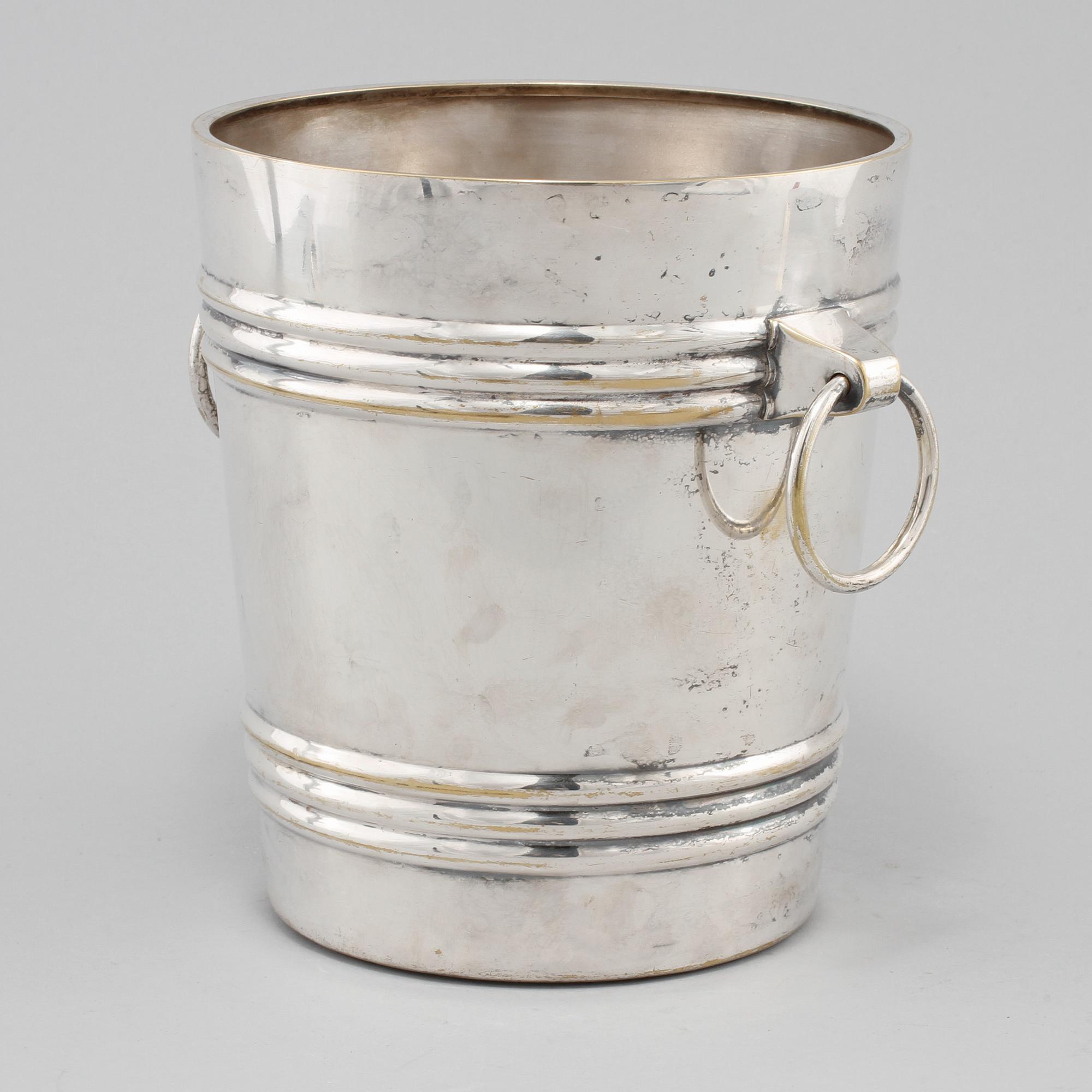 CHAMPAGNEKYLARE, nysilver, Würtembergische Metallwarenfabrik (WMF), Tyskland, 1900-talets första hälft.