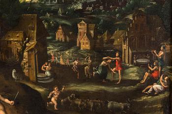 SIMON DE VOS, follow of, copper panel.