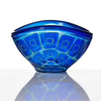 Sven Palmqvist, a ravenna glass bowl, Orrefors, Sweden, 1955, no 876.