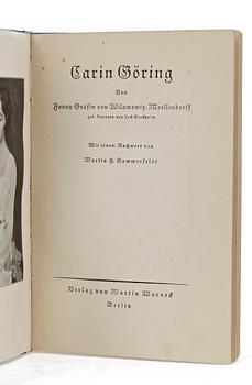 BOK, "Carin Göring" av Fanny Gräfin von Wilamowiz-Moellendorff, Berlin 1934.