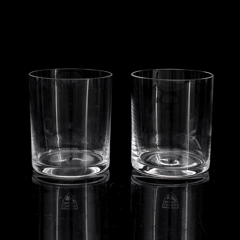 Six Gunnar Cyrén 'Nobel' tumbler glasses, for Orrefors.