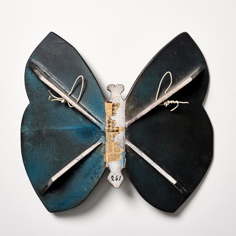 Birger Kaipiainen, a ceramic wall sculpture of a butterfly, Rörstrand, Sweden 1950s.