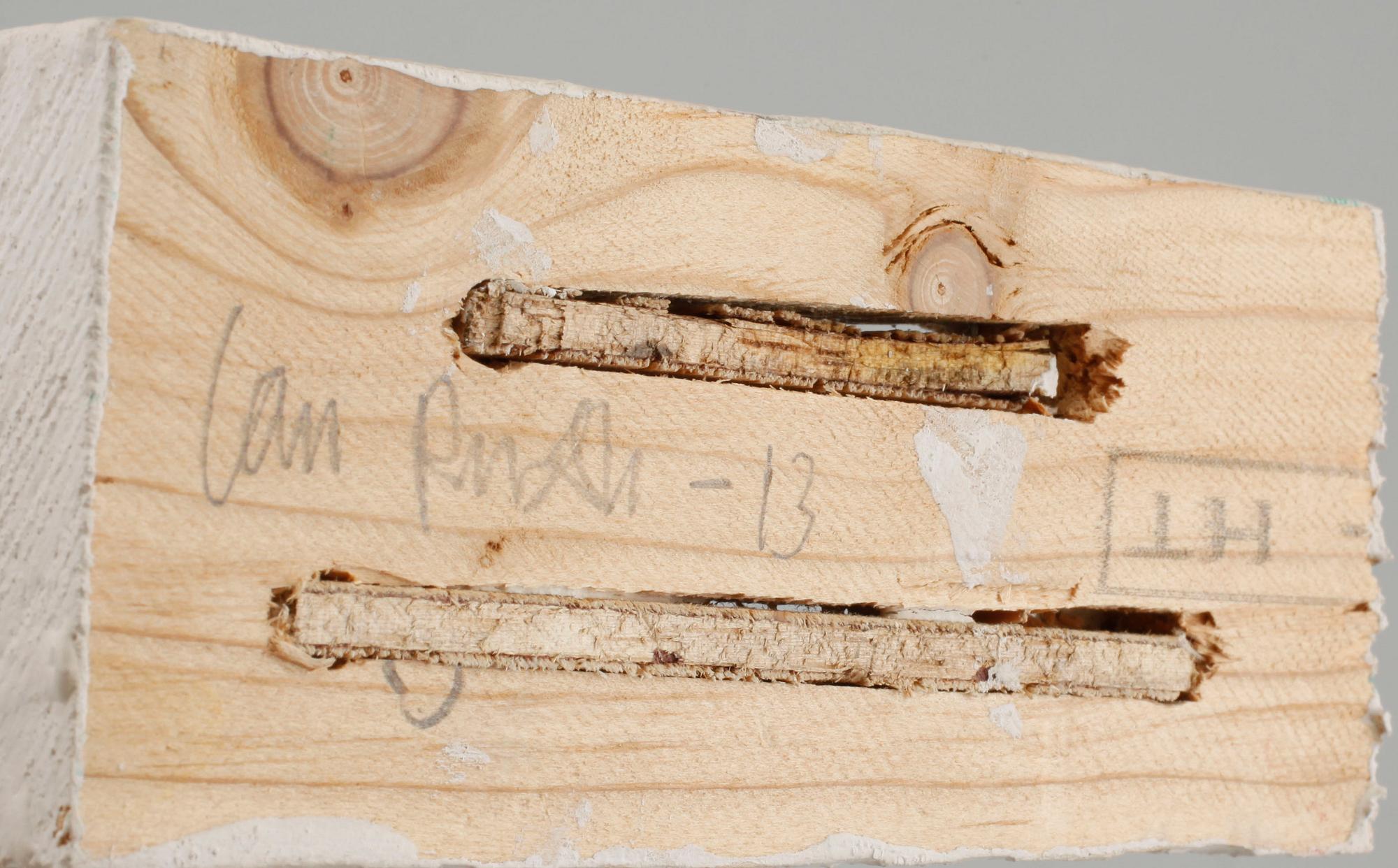 IAN RUSTH, a signed napkin stand painted with oil.