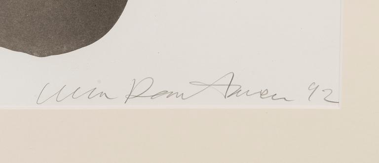 ULLA RANTANEN, colour lithograph, signed and dated 92, numbered 81/500.