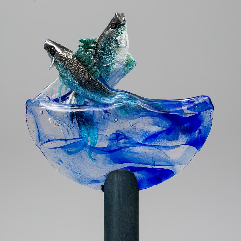 KJELL ENGMAN, a unique glass sculpture, Kosta Boda, Sweden.