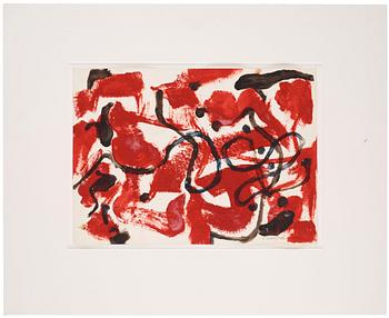 CO Hultén, gouache på papper, signerad och utförd på 1960-talet.