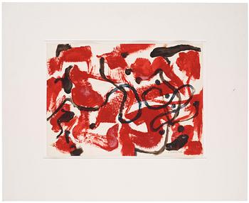 CO Hultén, gouache on paper, signed and executed in the 1960s.