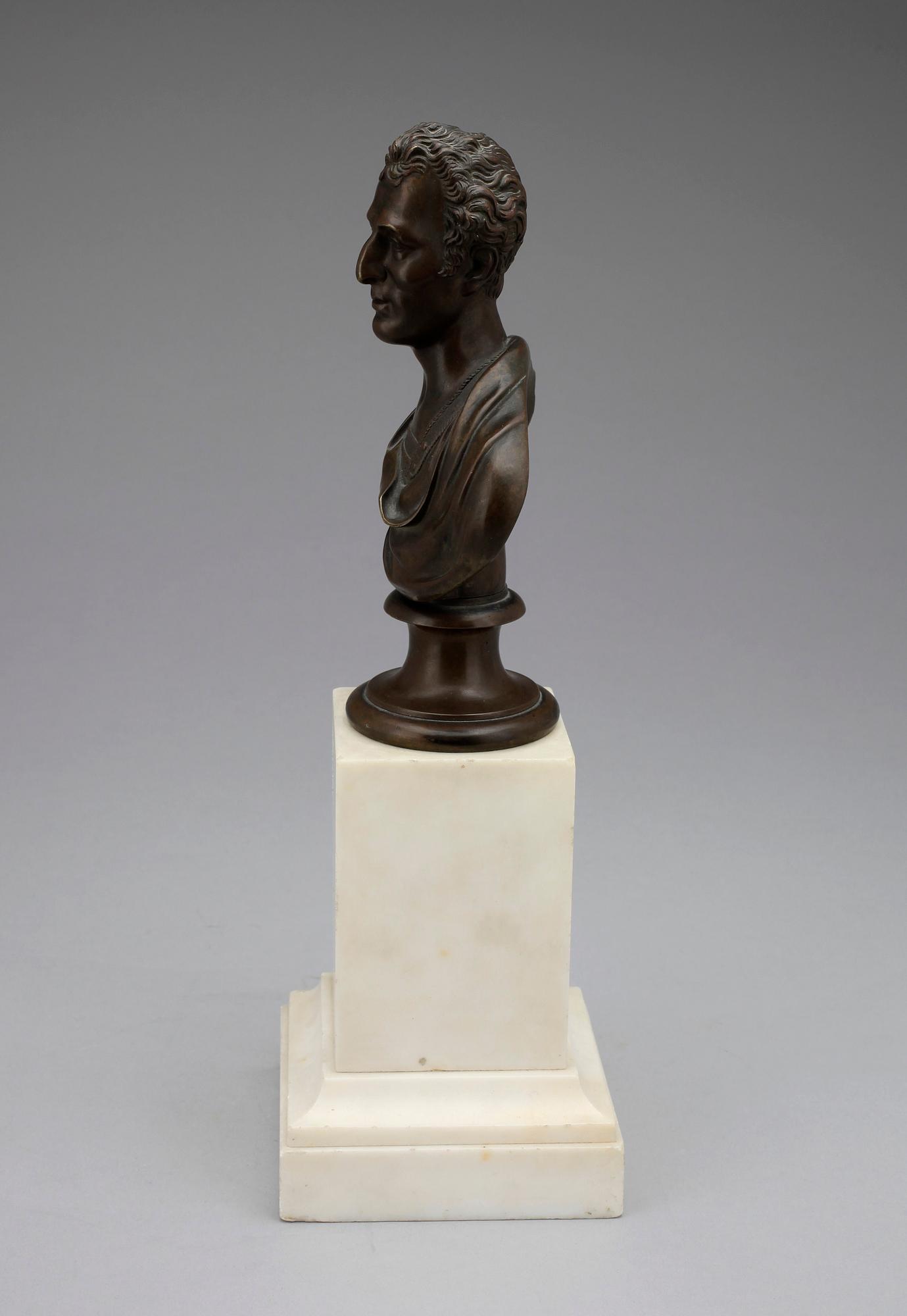 PORTRÄTTBYST, brons, 1800-talets andra hälft.