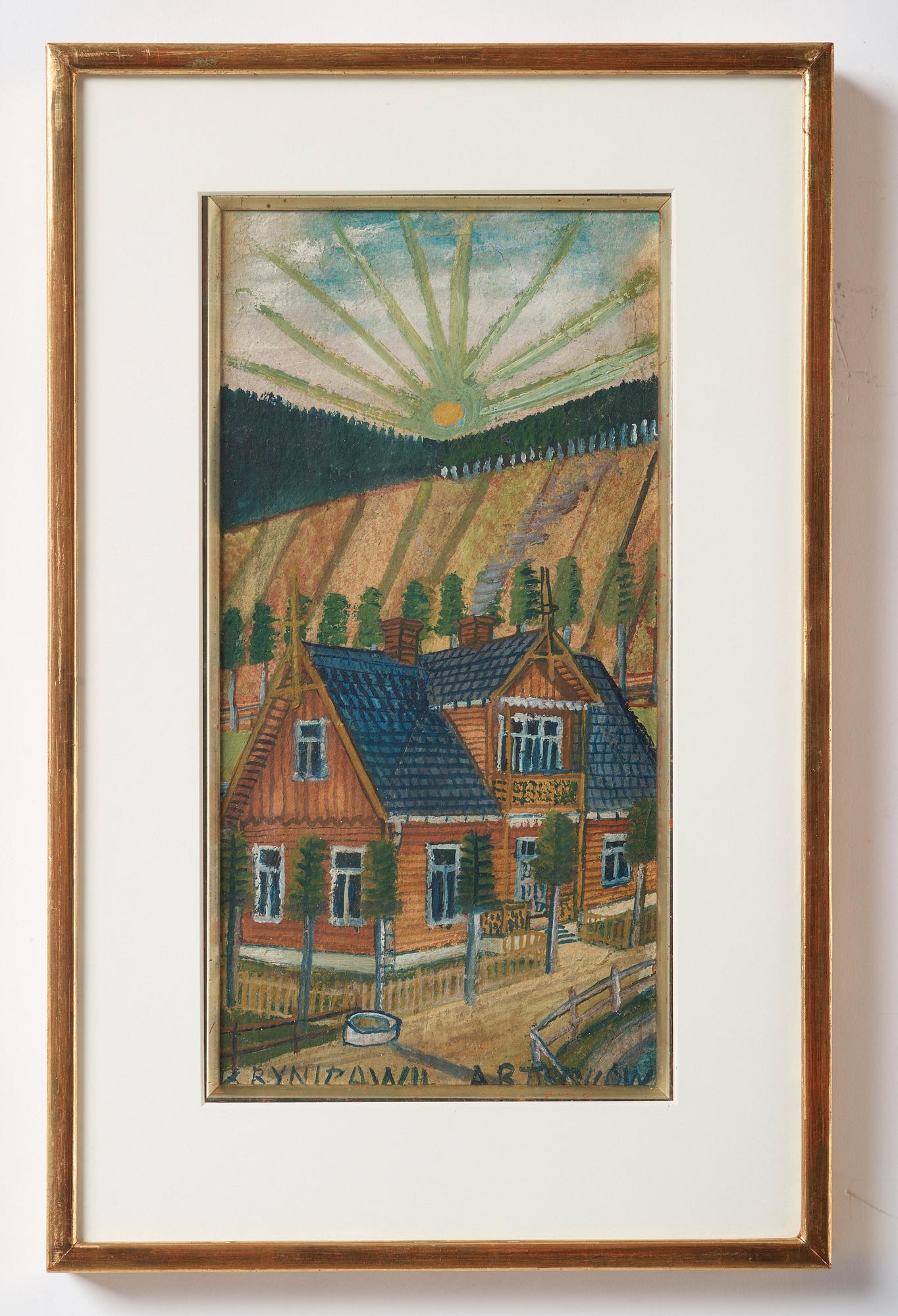Nikifor Krynicki, Landskap med hus.