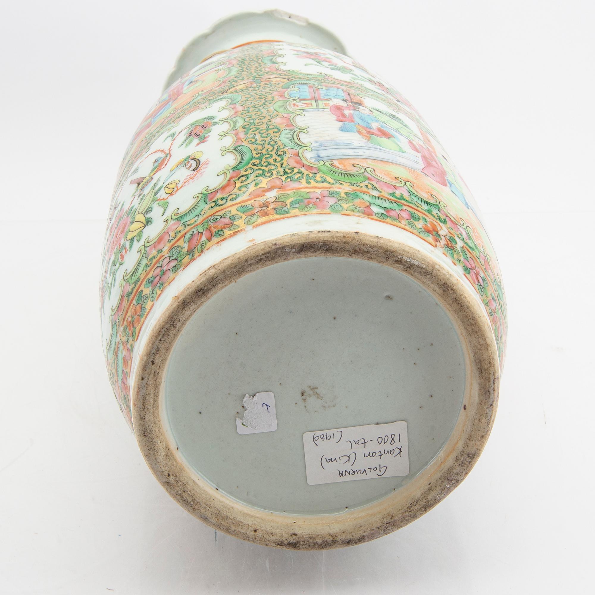 Golvvas Kina Kanton 1800-talets senere del porslin.